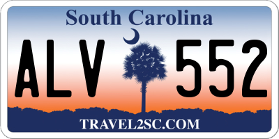 SC license plate ALV552