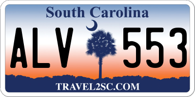 SC license plate ALV553