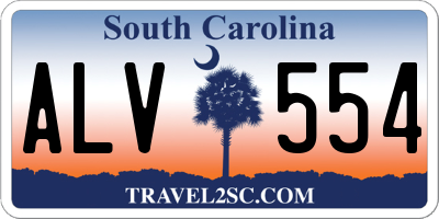 SC license plate ALV554