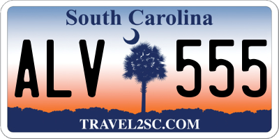 SC license plate ALV555