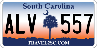SC license plate ALV557