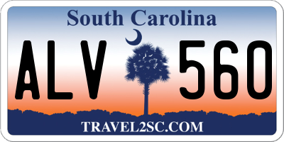 SC license plate ALV560