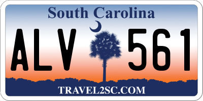 SC license plate ALV561