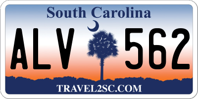 SC license plate ALV562