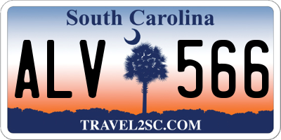 SC license plate ALV566