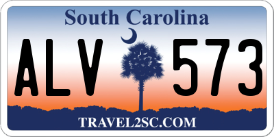 SC license plate ALV573
