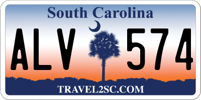 SC license plate ALV574