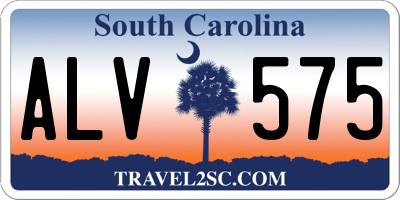 SC license plate ALV575