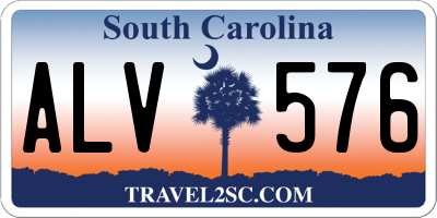 SC license plate ALV576