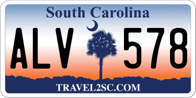 SC license plate ALV578