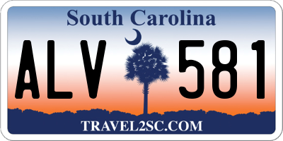 SC license plate ALV581