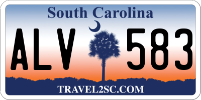SC license plate ALV583