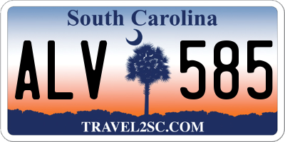 SC license plate ALV585