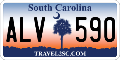 SC license plate ALV590