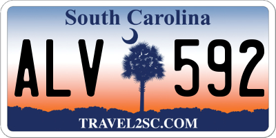 SC license plate ALV592