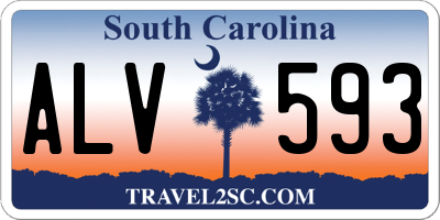 SC license plate ALV593