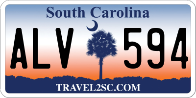 SC license plate ALV594