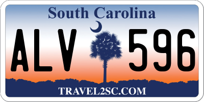 SC license plate ALV596