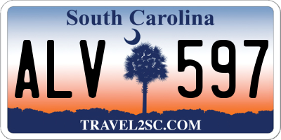 SC license plate ALV597