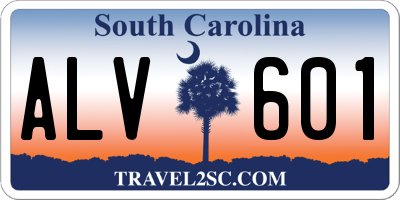 SC license plate ALV601