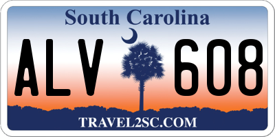 SC license plate ALV608