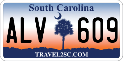 SC license plate ALV609