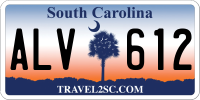 SC license plate ALV612