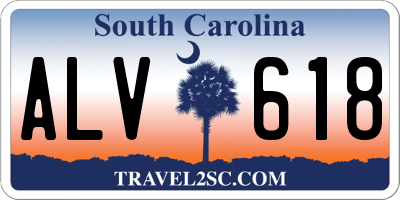 SC license plate ALV618