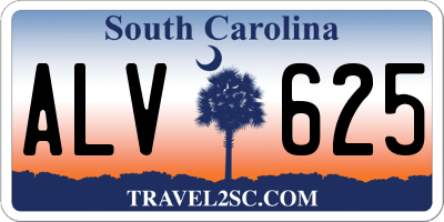 SC license plate ALV625