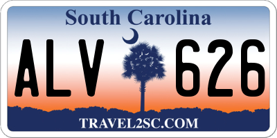 SC license plate ALV626