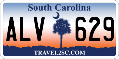 SC license plate ALV629