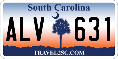 SC license plate ALV631