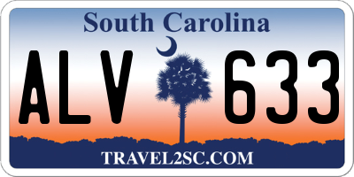 SC license plate ALV633