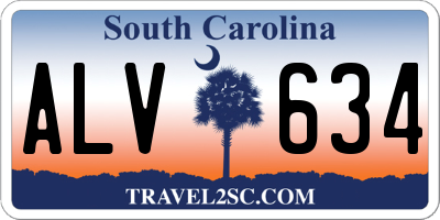 SC license plate ALV634