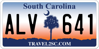 SC license plate ALV641