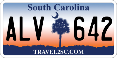 SC license plate ALV642