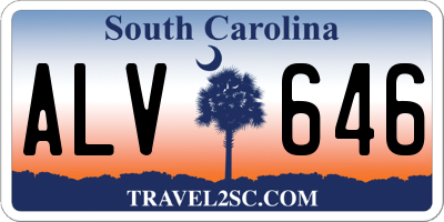 SC license plate ALV646