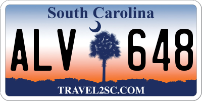 SC license plate ALV648