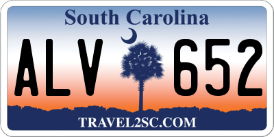 SC license plate ALV652