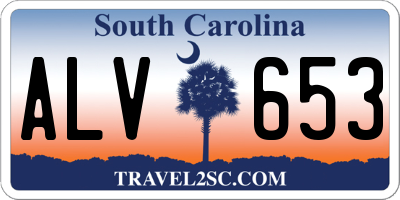 SC license plate ALV653