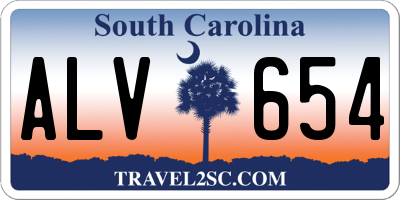 SC license plate ALV654