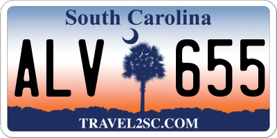 SC license plate ALV655