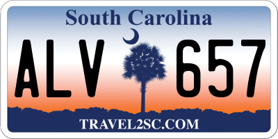SC license plate ALV657