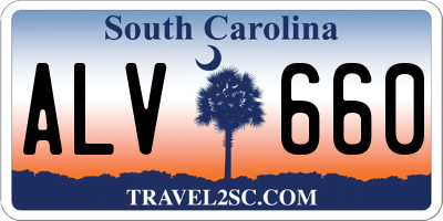 SC license plate ALV660