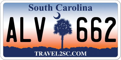 SC license plate ALV662