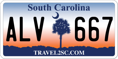 SC license plate ALV667