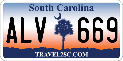 SC license plate ALV669