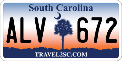 SC license plate ALV672