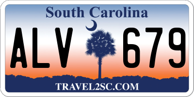 SC license plate ALV679