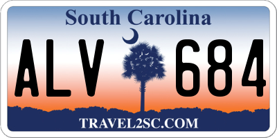 SC license plate ALV684